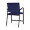 Lesro Newport Wide Hip Chair Metal Frame, Black, OH Cobalt Upholstery NP1261 - alternate 2